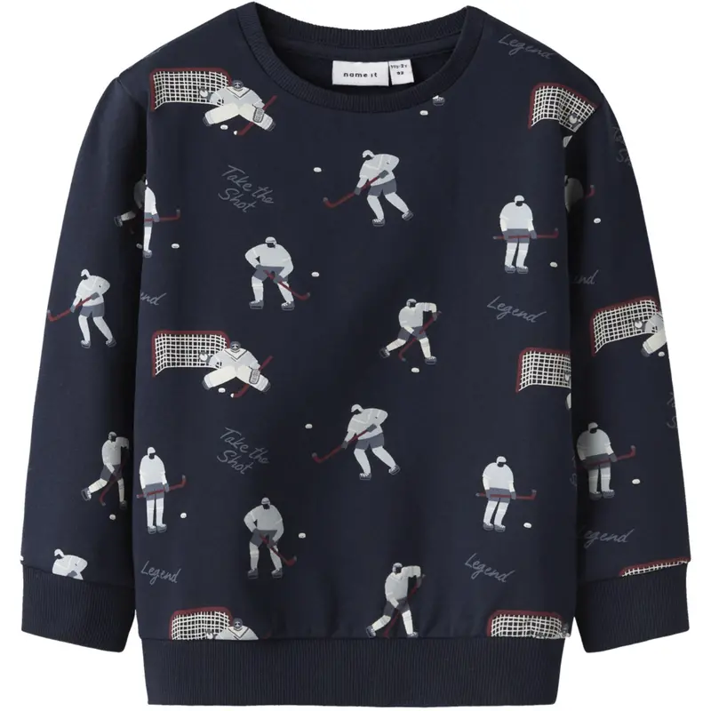 Name It Navy Blazer Nmmsofus Ls Nreg Sweat Bru 1
