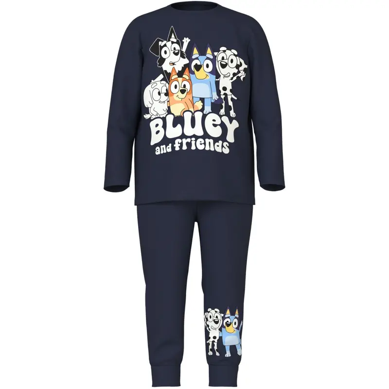 Name It Navy Blazer Nmnamu Bluey Ls Natsæt Sky 1