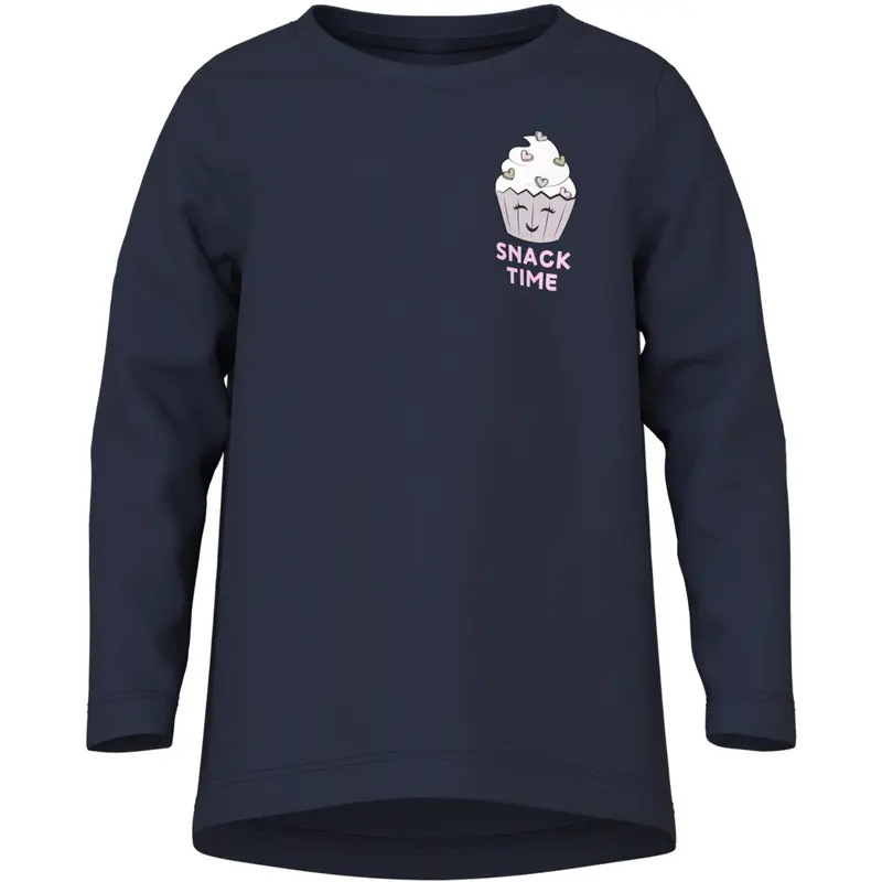 Name It Navy Blazer Snack Time Nmfviolet Ls Loose Top 1