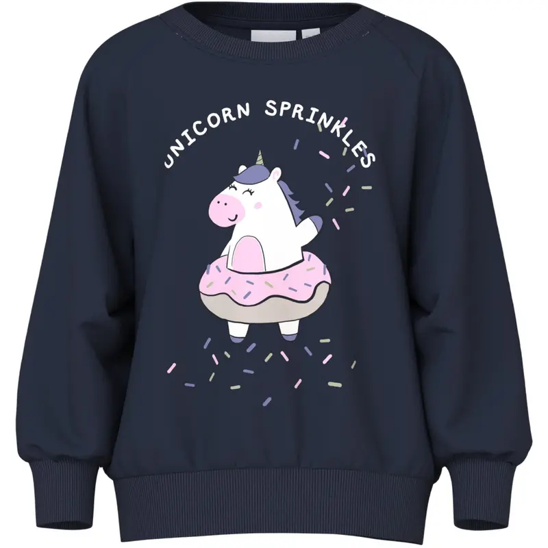 Name It Navy Blazer Unicorn Sprinkles Nmfvenus Ls Nreg Sweat Unb 1