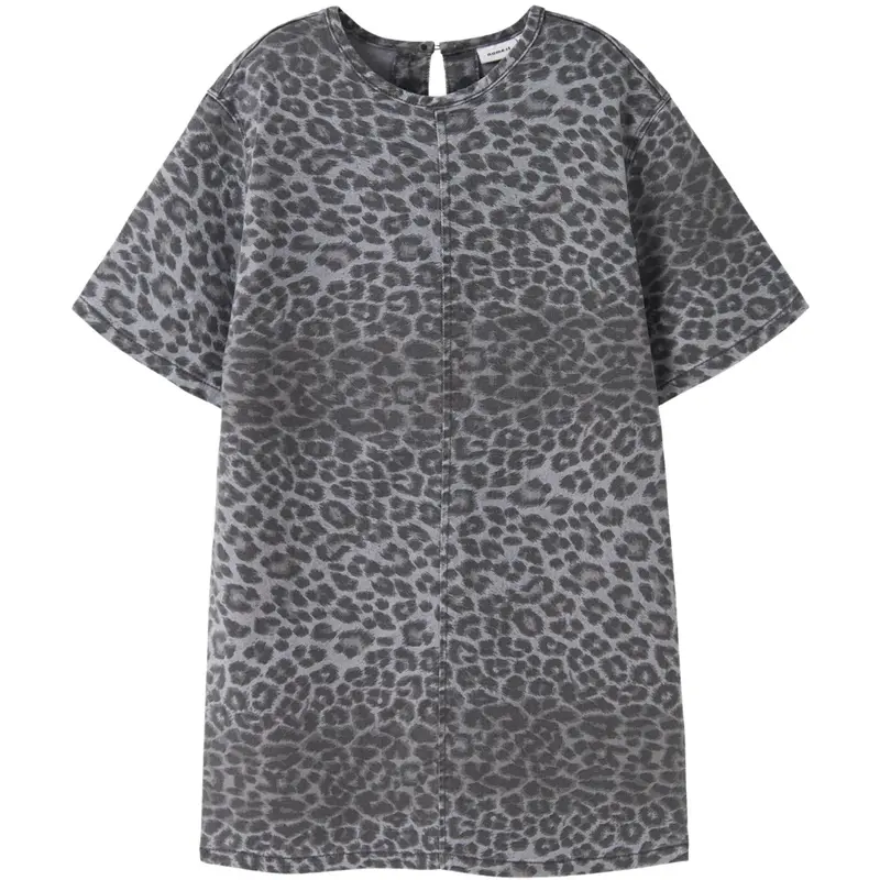 Name It Night Owl Grey Leopard Nkfleo Twill Kjole 4002-Td T 1