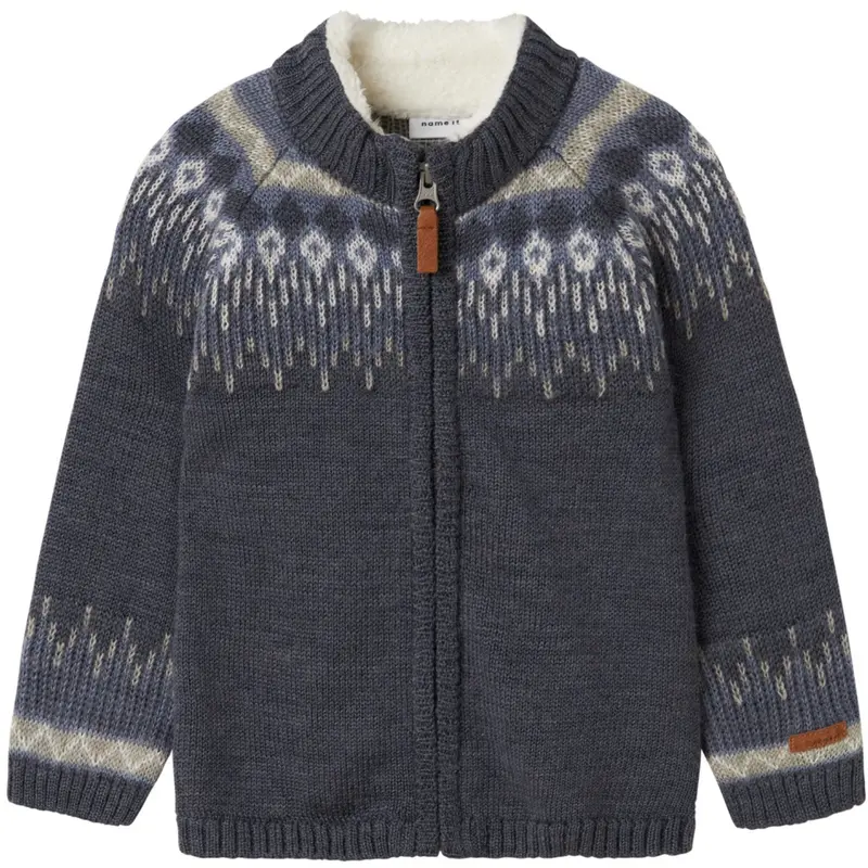 Name It Ombre Blue Iceland Nmmwriss Uld Ls Strik Card 1