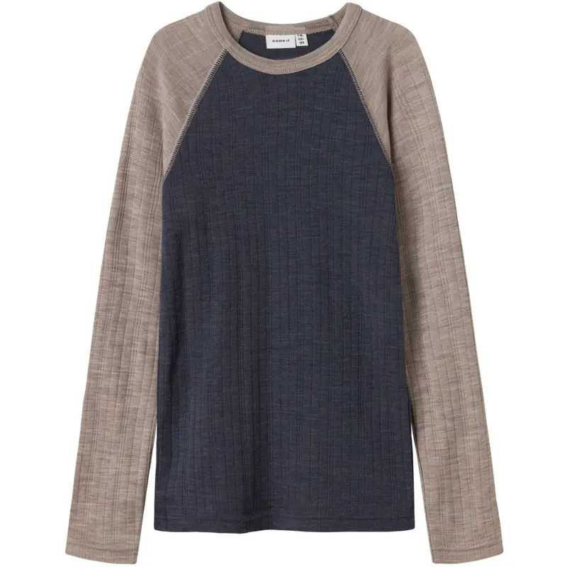 Name It Ombre Blue Satellites Sleeves Nkmwang Uld Needle Ls Top Solid 1