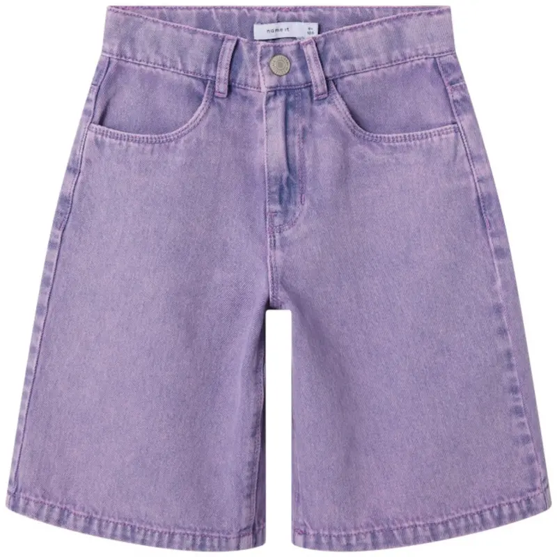 Name It Orchid Overdyed Nkfrose Dnm Hw Long Shorts 4009-Za F 1