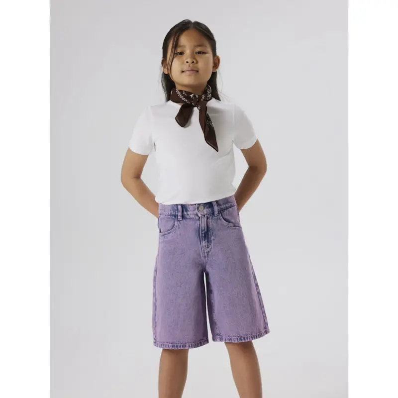 Name It Orchid Overdyed Nkfrose Dnm Hw Long Shorts 4009-Za F 2