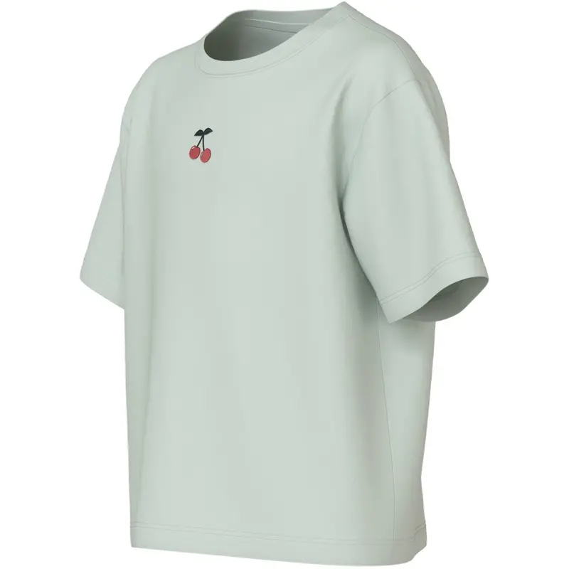 Name It Pale Aqua Cherry Embroidery Nkfvictoria Ss Nreg Top 2