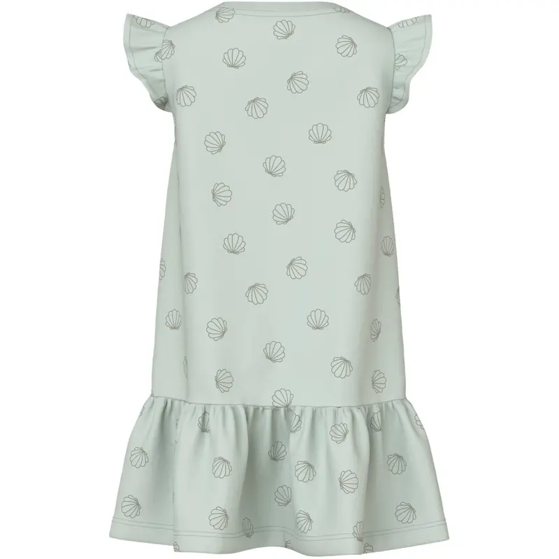 Name It Pale Aqua Sea Shells Green Nmfvida Capsl Kjole 3
