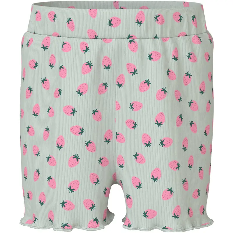 Name It Pale Aqua Strawberries Nmfvemma Aop Shorts 1