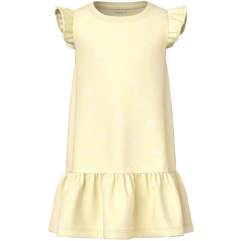 Name It Pear Sorbet Sea Shells White Nmfvida Capsl Kjole 1