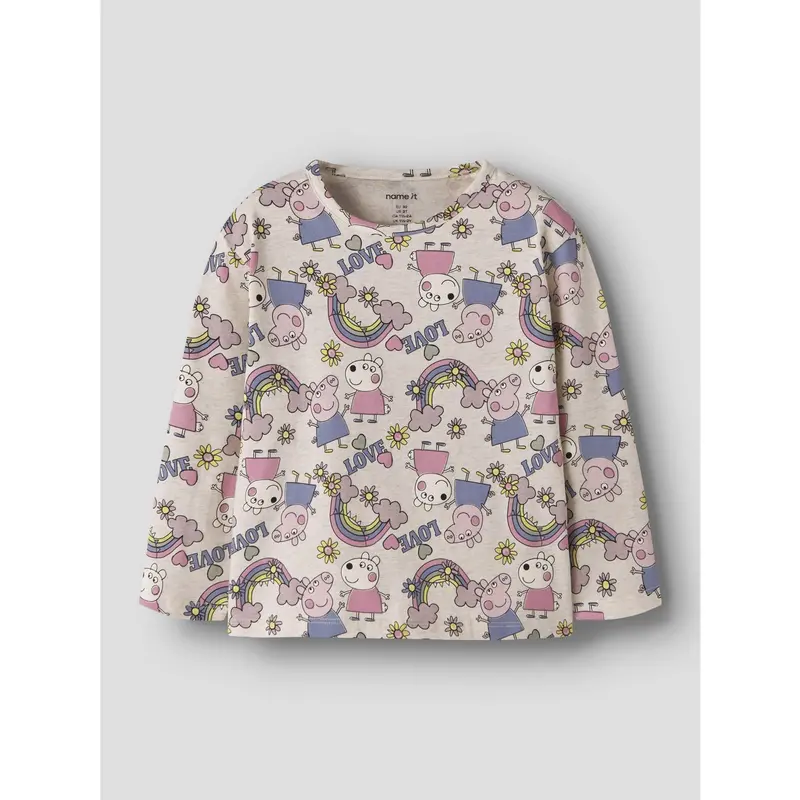 Name It Peyote Melange Nmfdarsy Peppa Ls Nreg Top Cplg 3