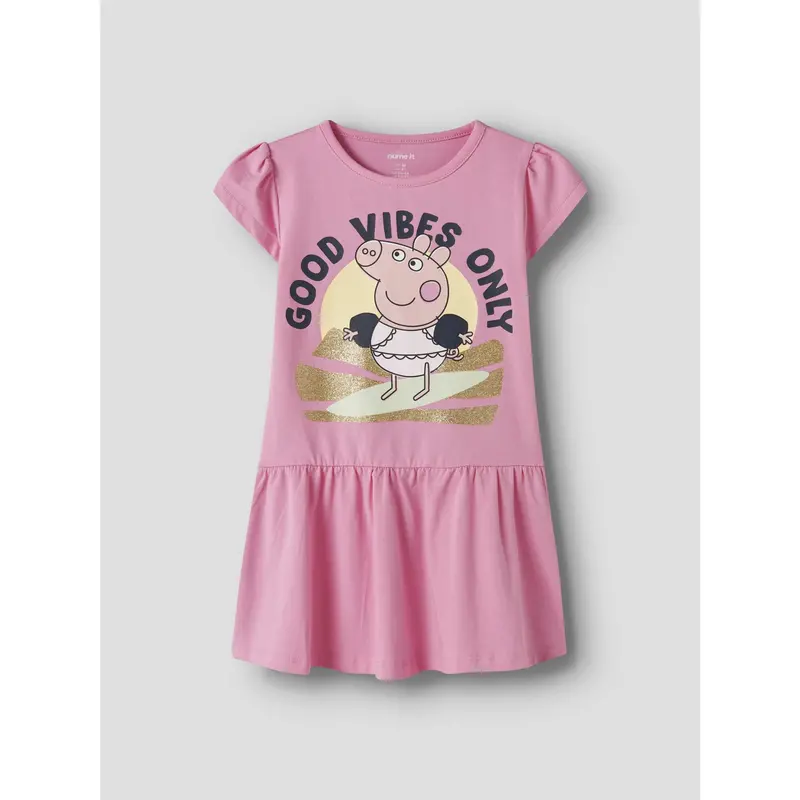 Name It Pink Drink Nmfarina Peppa Ss Kjole Cplg 3