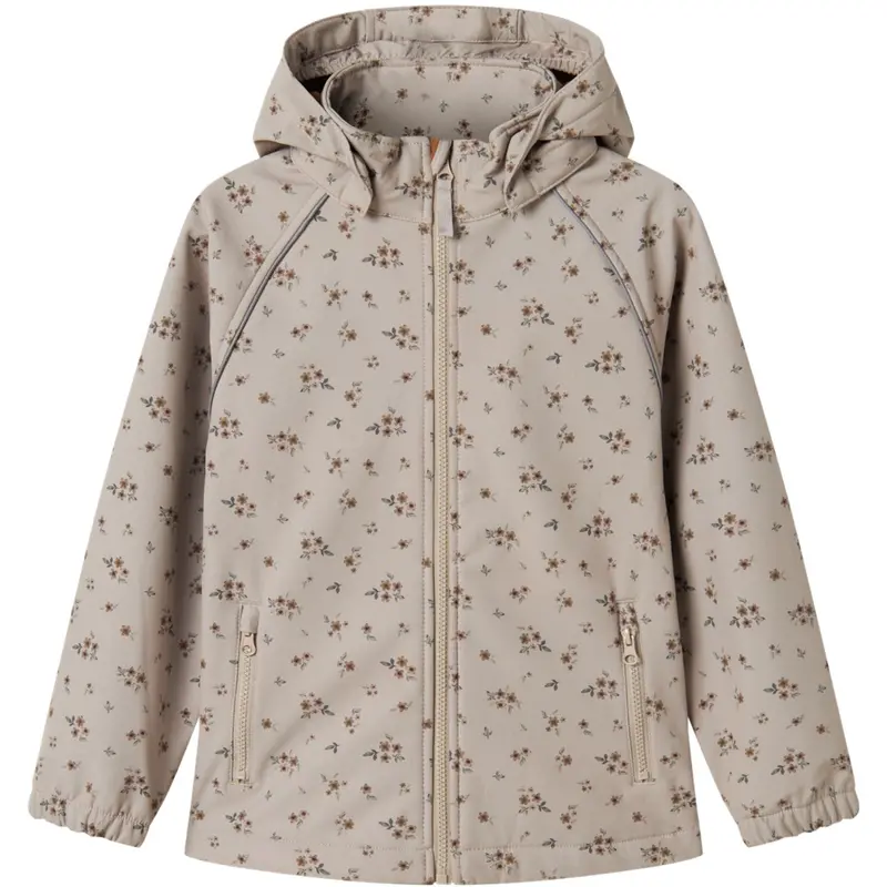 Name It Pure Cashmere Bouquet Nkfalfa08 Softshell Jakke Aop Fo 1