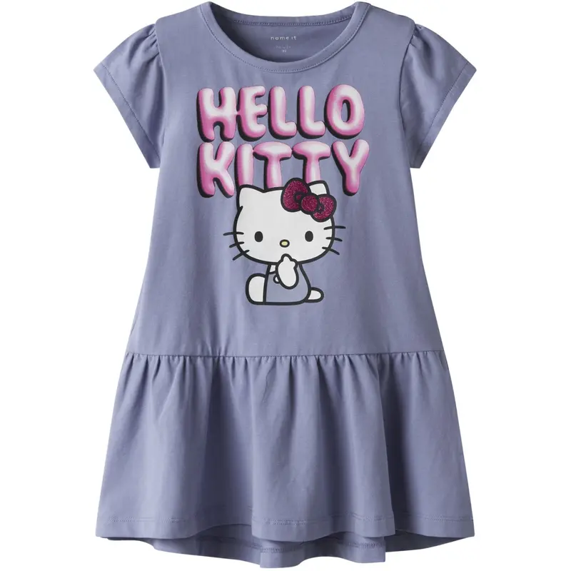 Name It Purple Impression Nmffidi Hellok Ss Kjole Sky 1