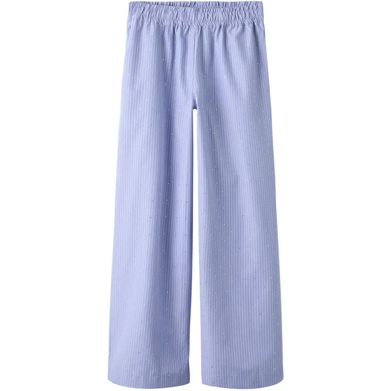 Name It Purple Impression Rainstone Nkffloritta Wide Bukser 1