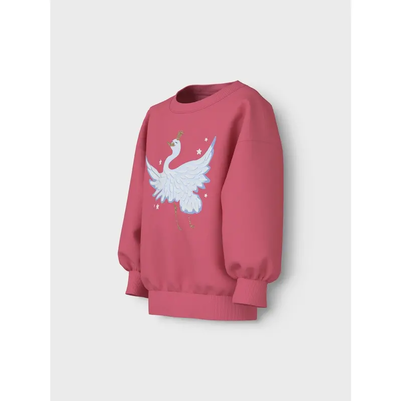 Name It Rapture Rose Crane Nmfvalona Ls Long Rlx Sweat Unb 2