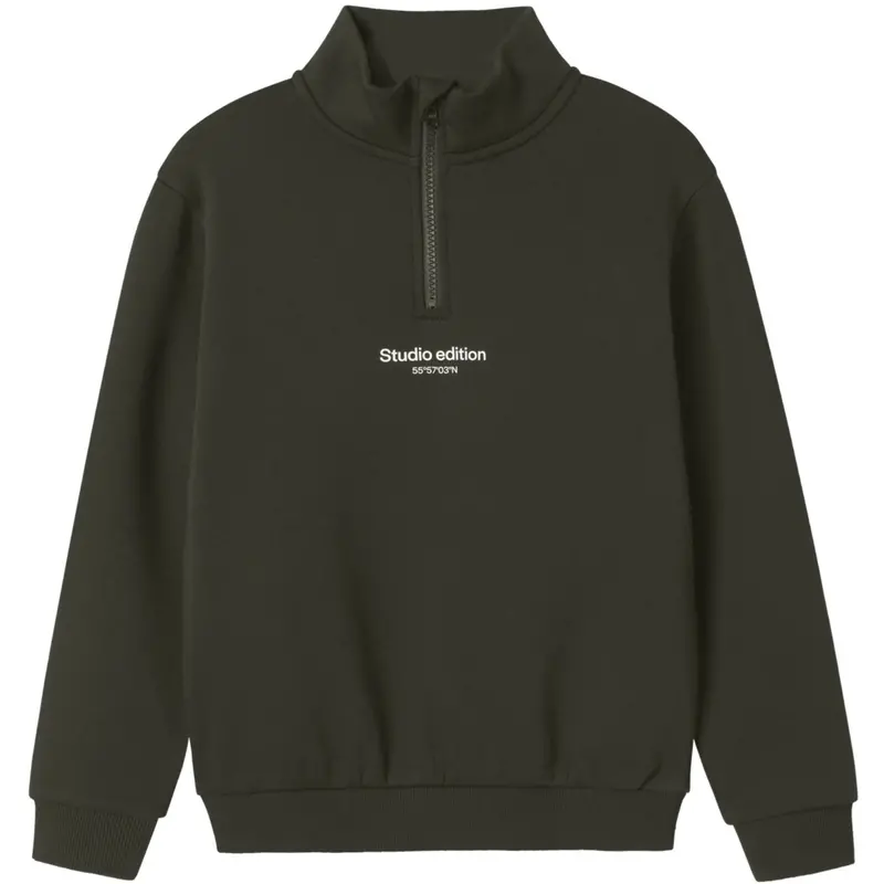 Name It Rosin Nkmbrody Ls Nreg Sweat Zip Bru Noos 1