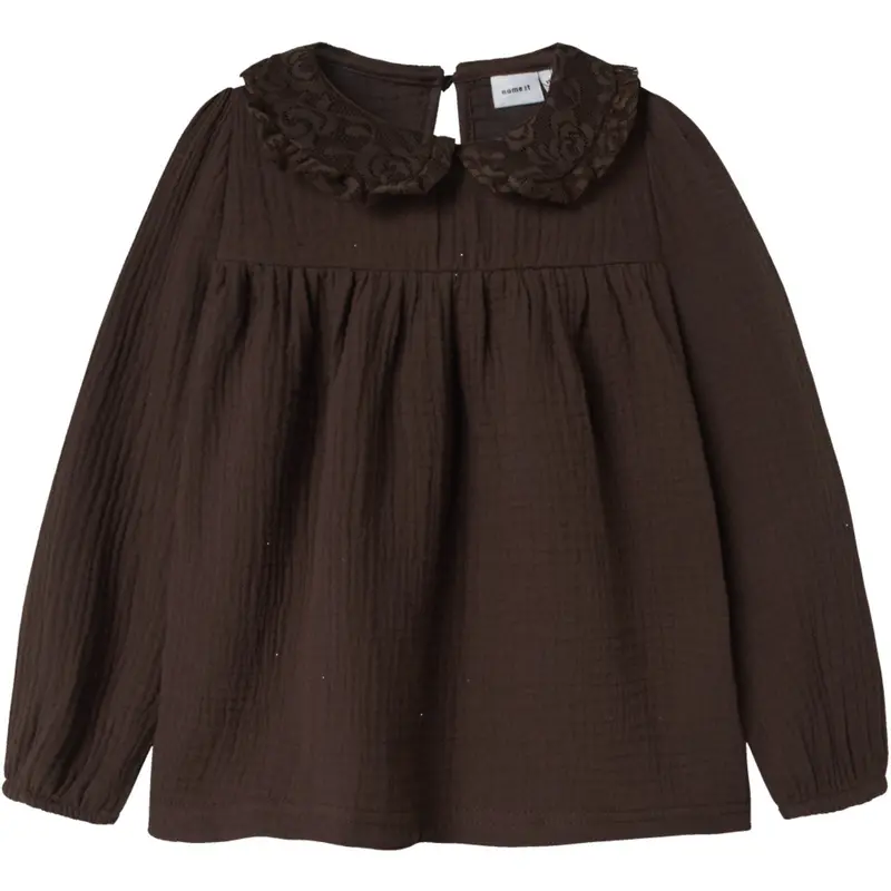 Name It Seal Brown Nmfolyssa Ls Bluse 1