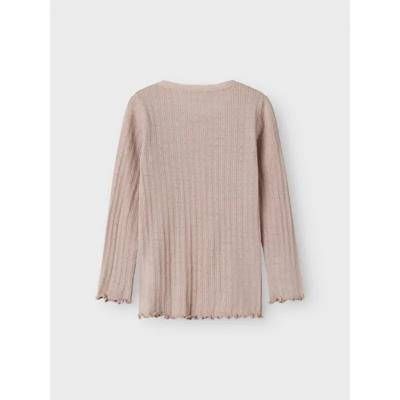 Name It Shadow Gray Nmfwossa Wo/Si Rib Ls Top 3