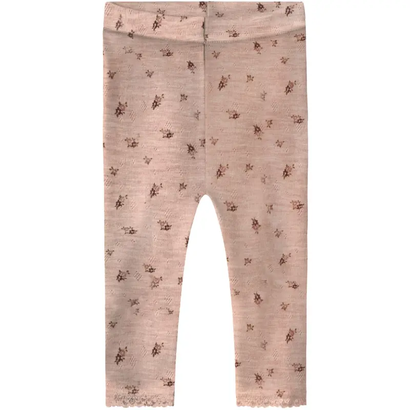 Name It Shadow Gray Small Flowers Nbfwang Uld Needle Leggings Noos 1