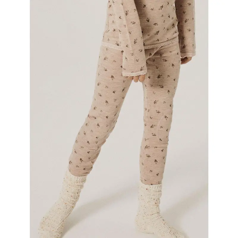 Name It Shadow Gray Small Flowers Nkfwang Uld Needle Leggings 3