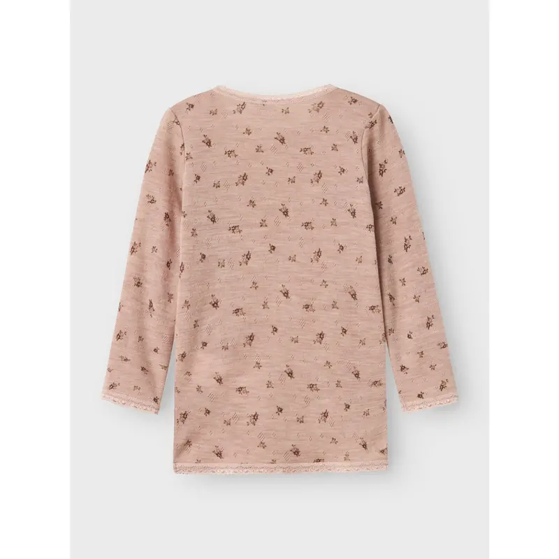 Name It Shadow Gray Small Flowers Nmfwang Uld Needle Ls Top Noos 3