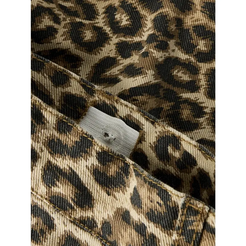 Name It Silver Mink Leopard Nkfrose Hw Shorts 4444-Td Noos 4