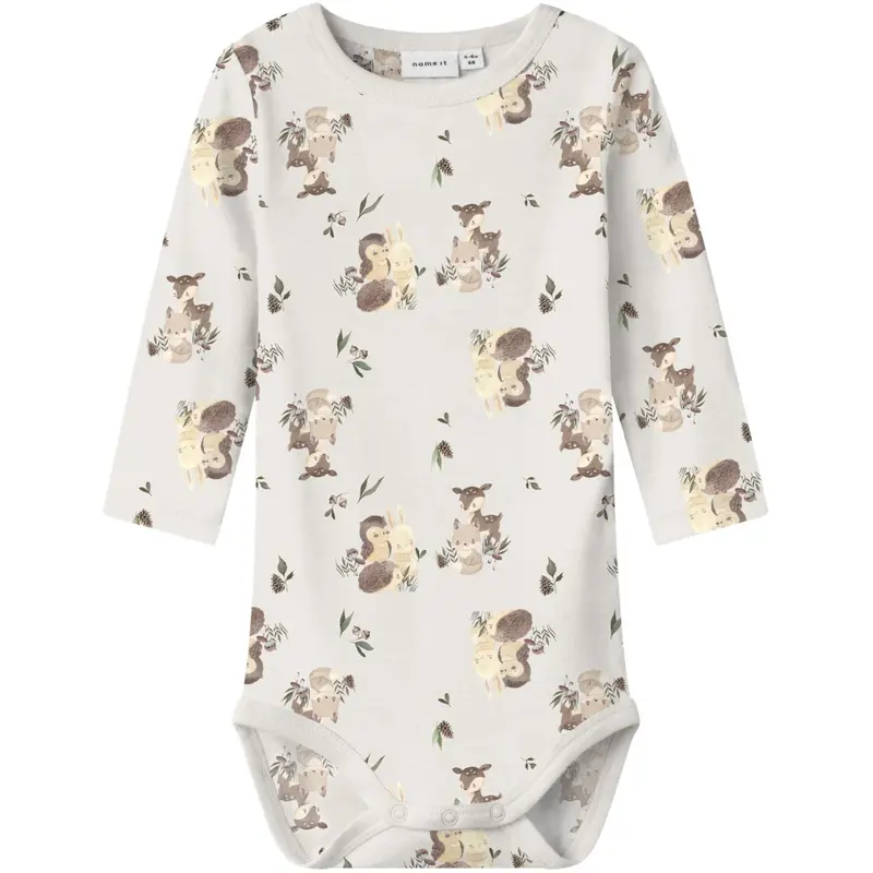 Name It Snow White Forest Animals Nbnwillu Uld Ls Body 1