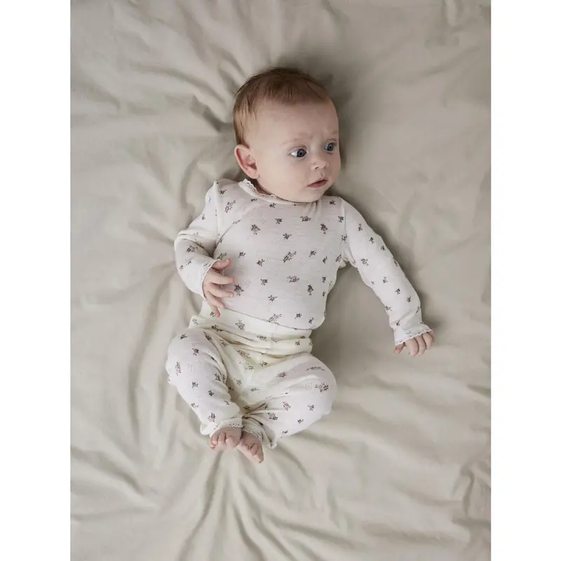 Name It Snow White Small Flowers Nbfwang Uld Needle Leggings Noos 2