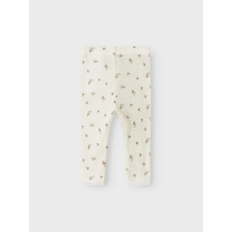 Name It Snow White Small Flowers Nbfwang Uld Needle Leggings Noos 4