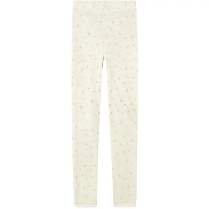 Name It Snow White Small Flowers Nkfwang Uld Needle Leggings 1