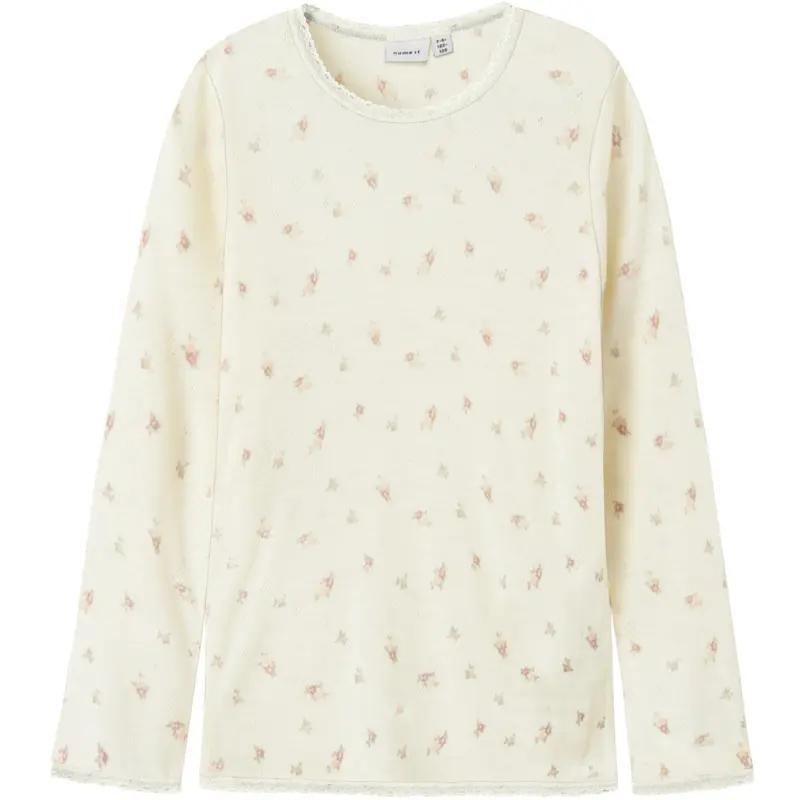 Name It Snow White Small Flowers Nkfwang Uld Needle Ls Top 1
