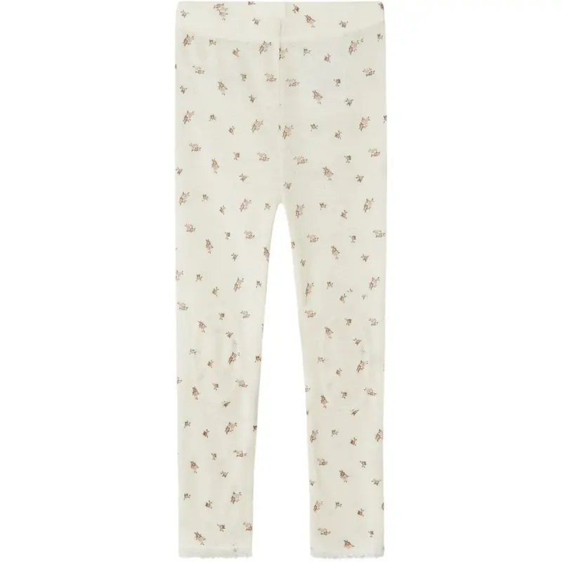 Name It Snow White Small Flowers Nmfwang Uld Needle Leggings Noos 1