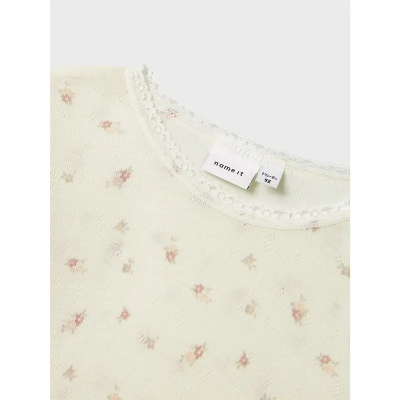 Name It Snow White Small Flowers Nmfwang Uld Needle Ls Top Noos 4