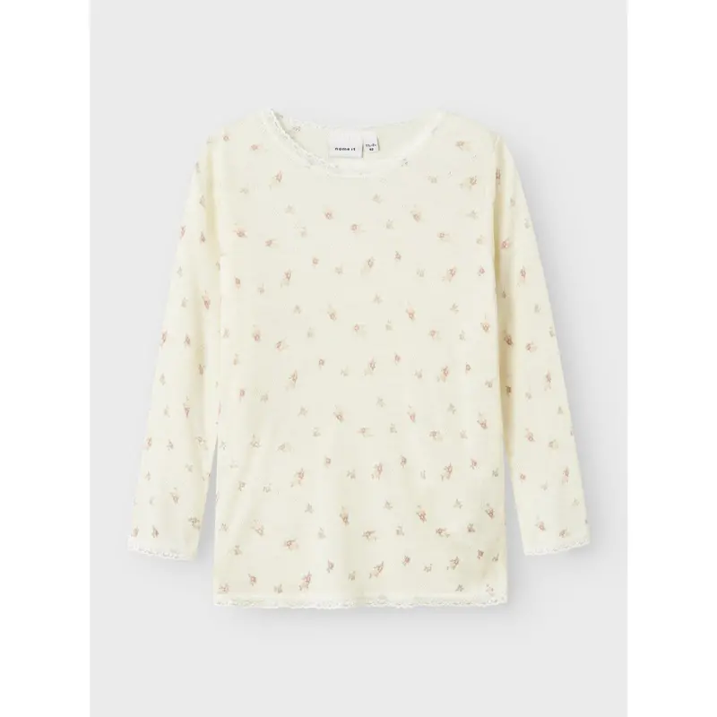 Name It Snow White Small Flowers Nmfwang Uld Needle Ls Top Noos 7