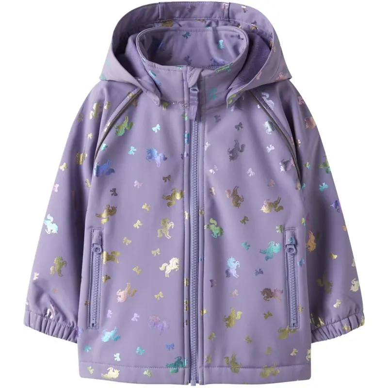 Name It Sunlit Allium Bow Nmfalfa08 Softshell Jakke Foil Aop Fo 1
