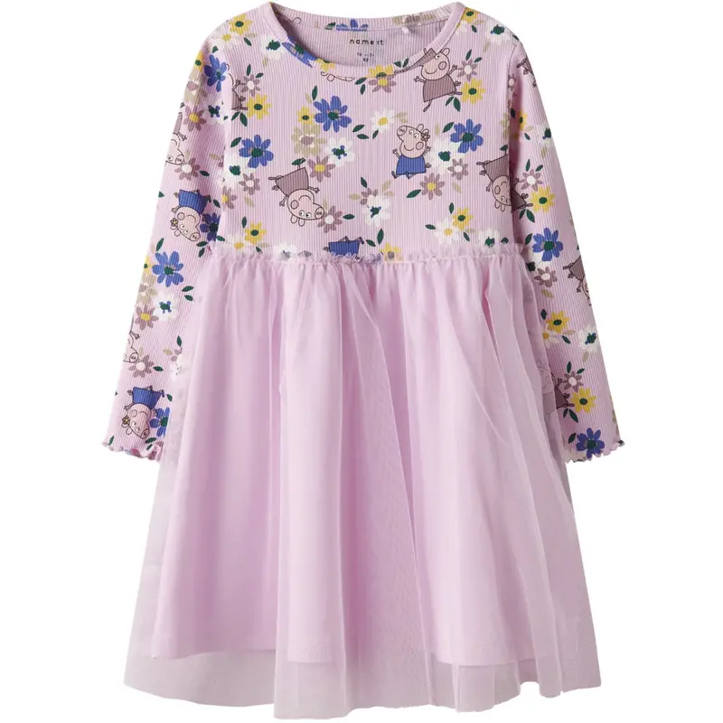 Name It Sweet Dreams Nmfansa Peppa Ls Tyl Kjole Cplg 1