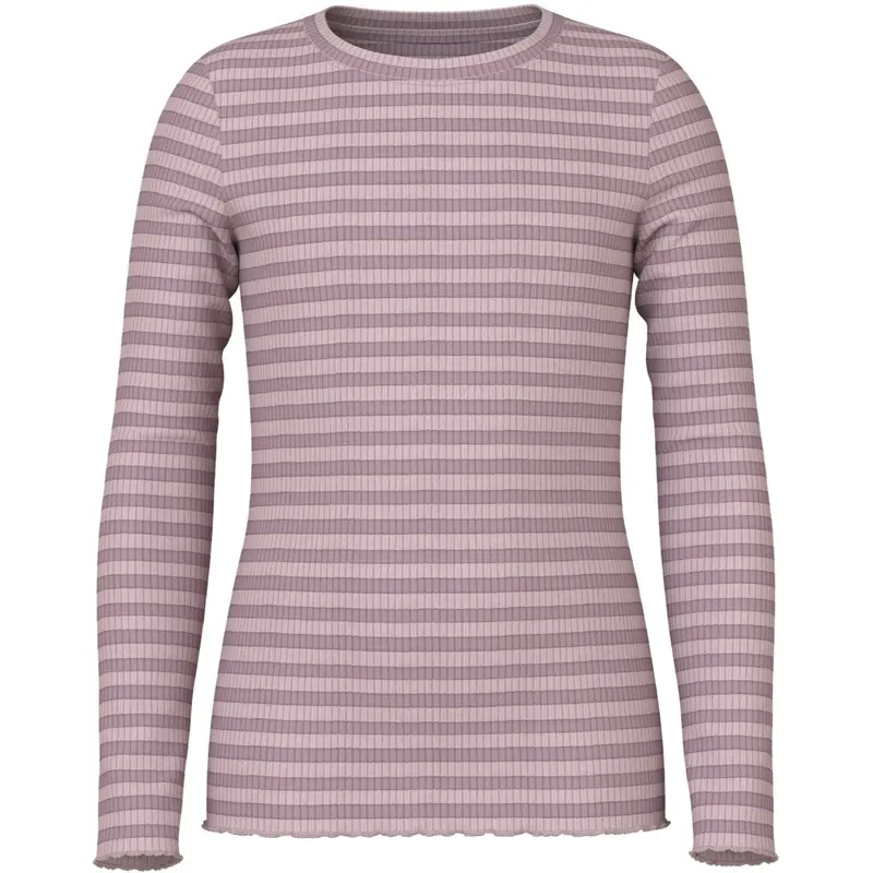Name It Toadstool Burnished Lilac Nkfvemma Ls Slim Top 1