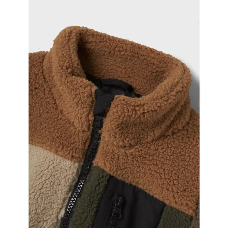 Name It Toasted Coconut Nmmmonico Teddy Jacket Block 4