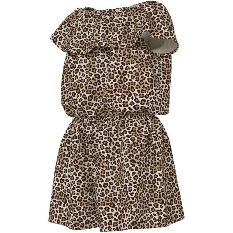 Name It Turtledove Leopard Nkfvinaya Ss Playsuit Fffff Noos 1
