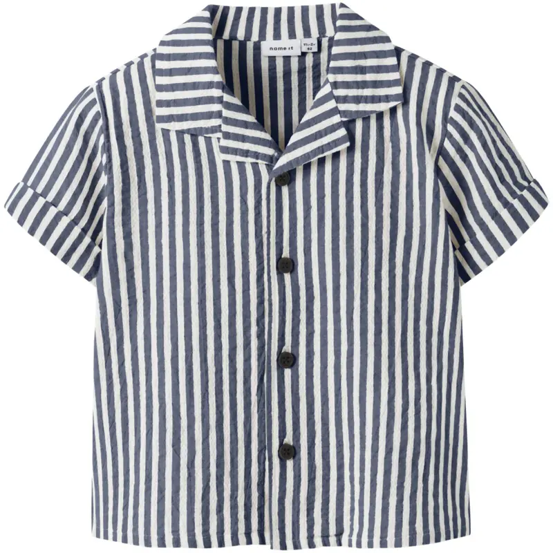 Name It Vintage Indigo Cloud Dancer Nmmfedenis Ss Skjorte 1