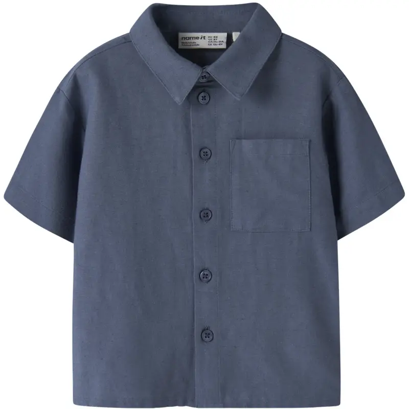 Name It Vintage Indigo Nmmfaher Ss Skjorte 1