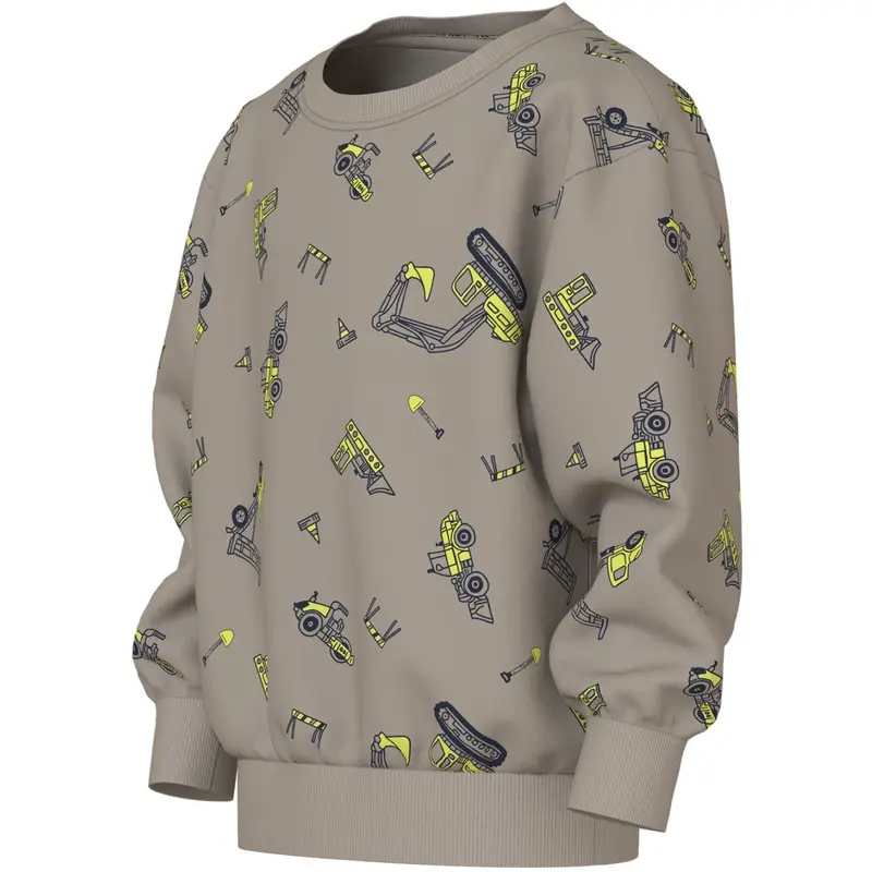 Name It Vintage Khaki Excavator Nmmvildar Ls Nreg Sweat Unb 2