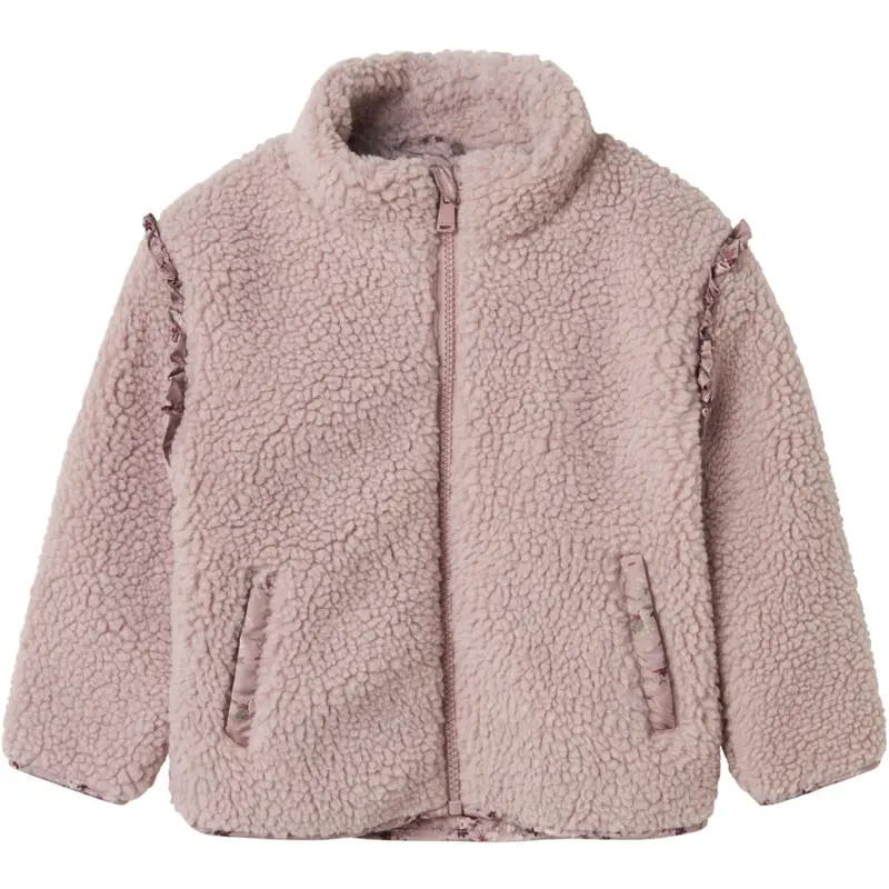 Name It Violet Ice Nmfminna Teddy Jakke Aop 1