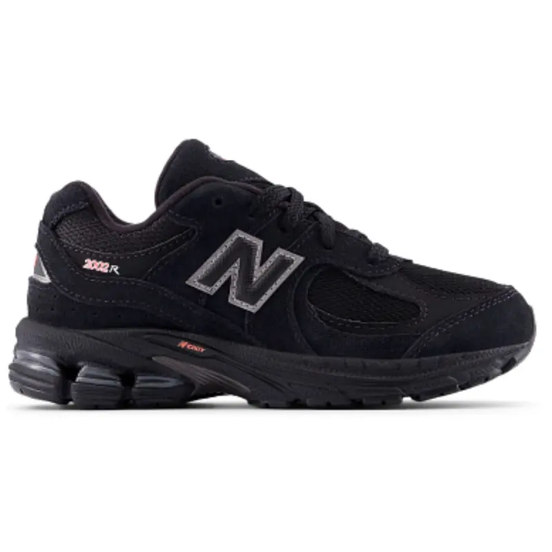 New Balance Black 2002 Kids Lace Sneakers 1