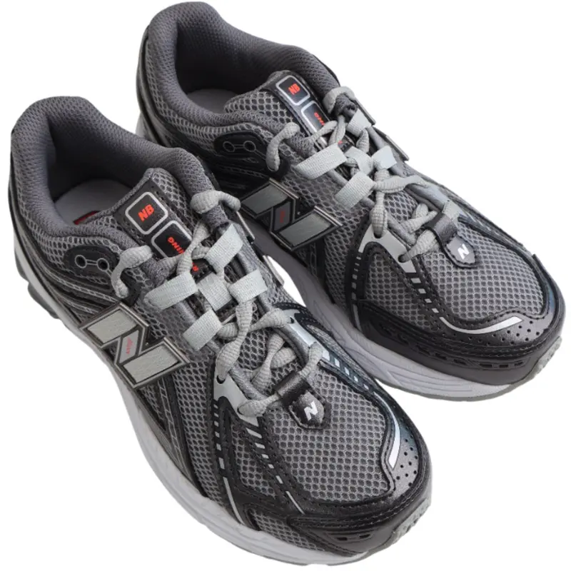 New Balance Black Metallic 1906 Kids Lace Sneakers 2