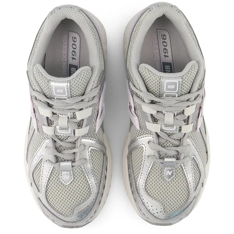 New Balance Silver Metallic 1906 Kids Lace Sneakers 2