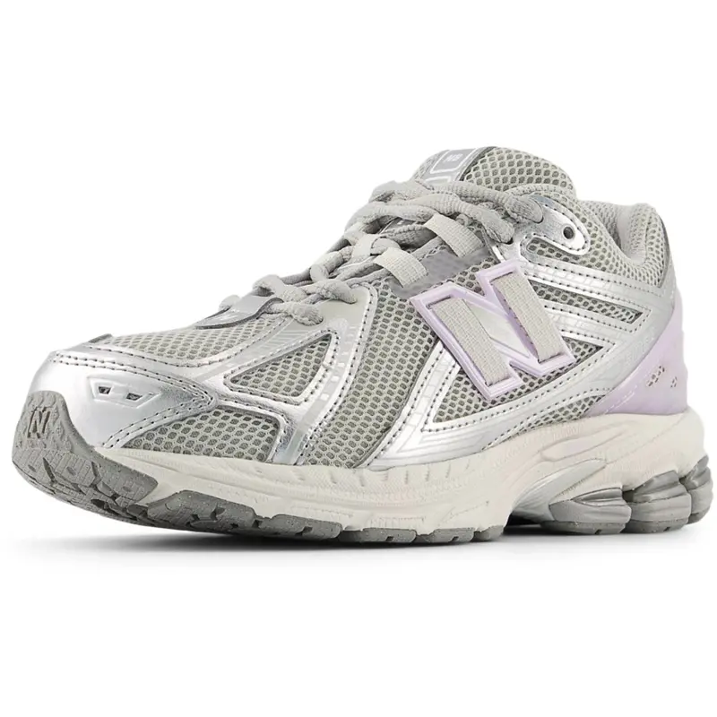 New Balance Silver Metallic 1906 Kids Lace Sneakers 8