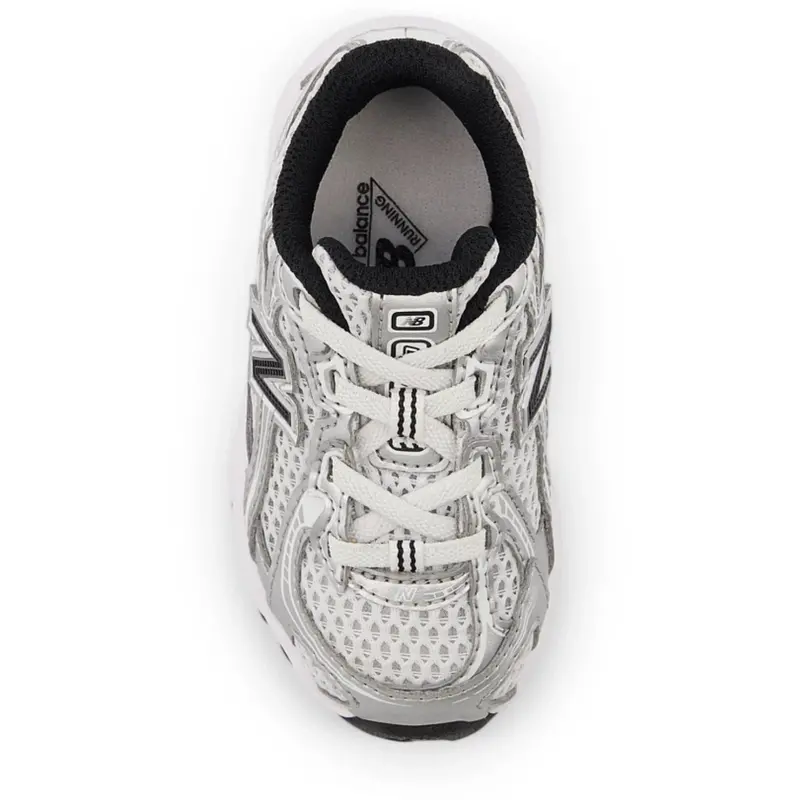 New Balance Silver Metallic 740 Kids Bungee Lace Sneakers 4