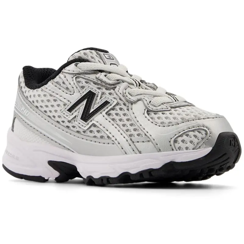 New Balance Silver Metallic 740 Kids Bungee Lace Sneakers 5