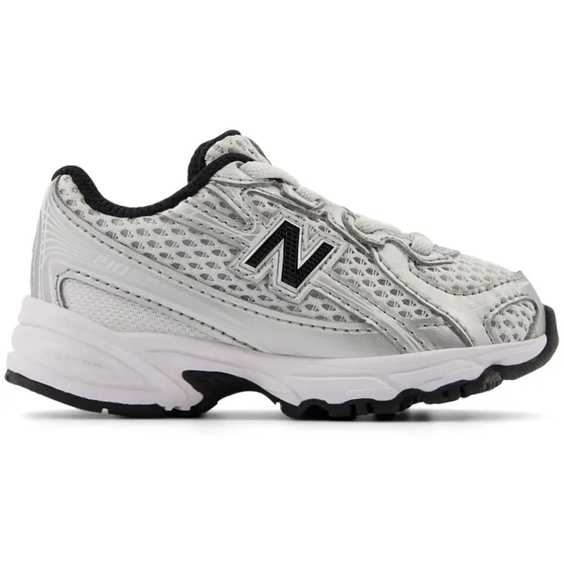 New Balance Silver Metallic 740 Kids Bungee Lace Sneakers 7